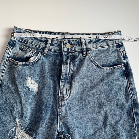 SHEIN Women’s Size 4 Blue Mom Jeans High Waist Straight Leg 32 Inseam Baggy - Picture 4 of 8